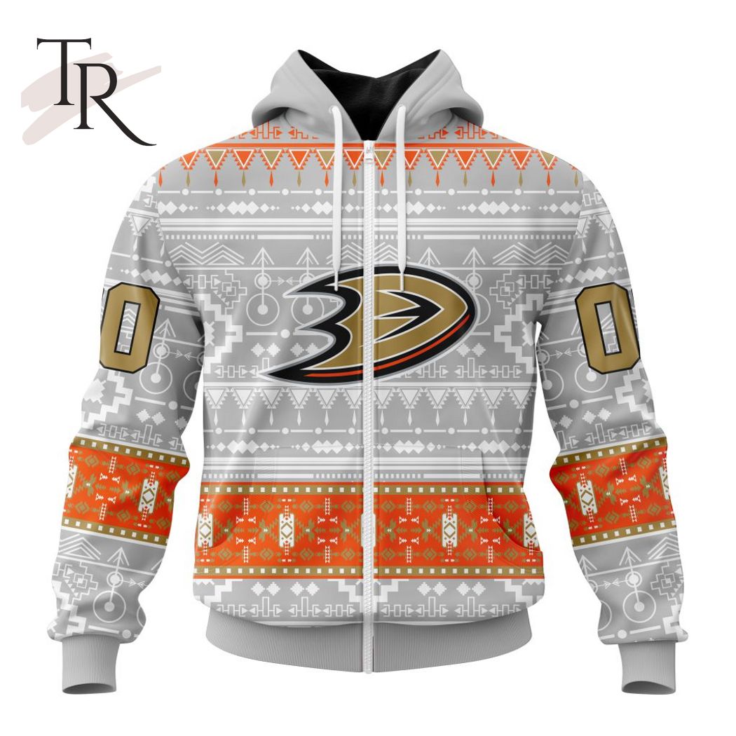 New 2025 NEW] ized NHL Anaheim Ducks Special Native Design Custom Hoodie - Image 2